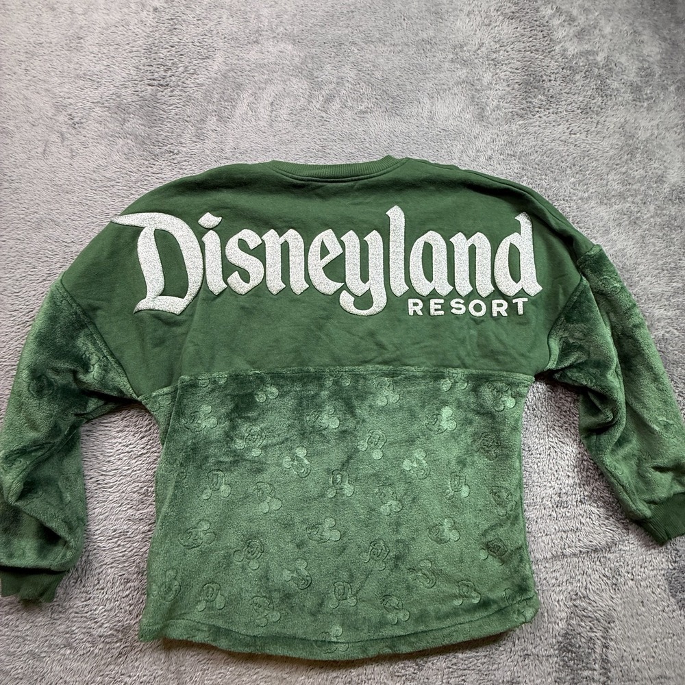 Mickey Mouse Sweatshirt Spirit Jersey Adult S Walt Disney World Green Fleece - Picture 2 of 8